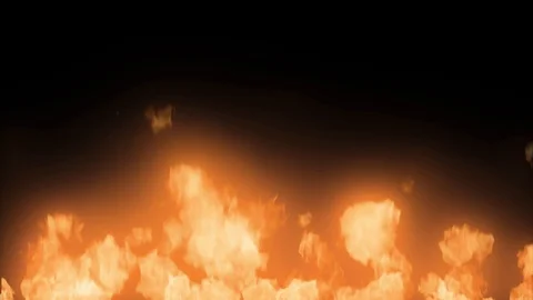 Perfectly looping realistic fire and flames animation in 4K version 12 Stock Footage 91497401
