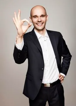Perfectly. Satisfied Man Stock Photos