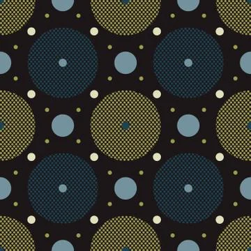 Perforated circle seamless pattern Ilustración de archivo