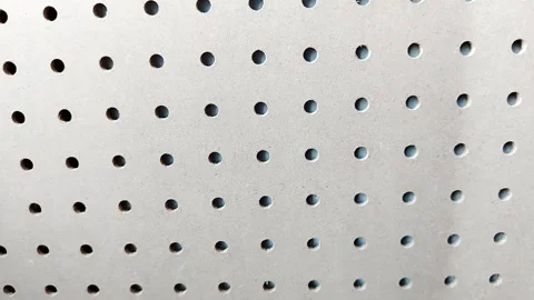 Perforated drywall ventilation holes white macro texture Stock Footage 320756951
