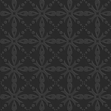 Perforated embossed seamless pattern, Arabic arabesque style in design, decor 스톡 일러스트