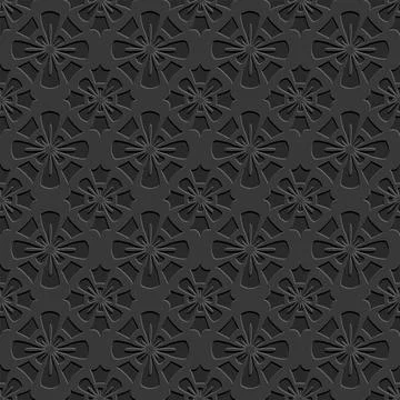 Perforated embossed seamless pattern, Arabic arabesque style in design, decor Stock Illustration