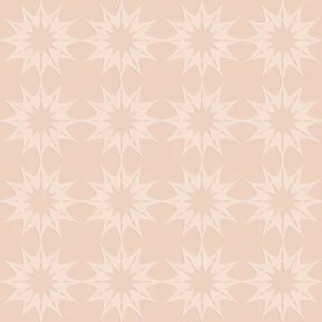 Perforated embossed seamless pattern on beige background, Arabic arabesque st Stock Illustration