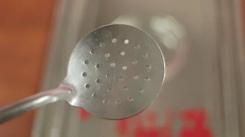 Perforated ladle Stock Footage 87868768