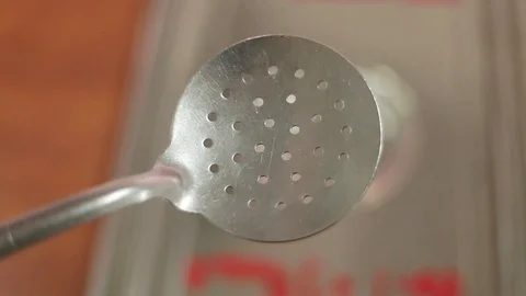 Perforated ladle Stock Footage 87868772