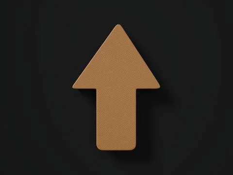 Perforated leather arrow symbol Stock Illustration