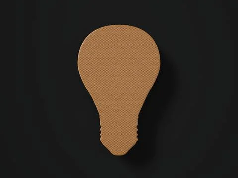 Perforated leather bulb symbol Stock Illustration