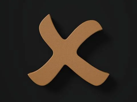 Perforated leather cancel symbol Stock Illustration