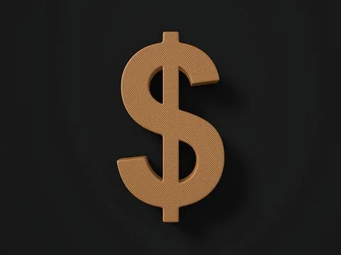 Perforated leather dollar symbol Stock Illustration