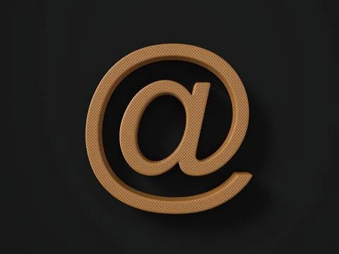 Perforated leather email symbol Stock Illustration