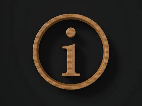 Perforated leather info symbol Stock Illustration