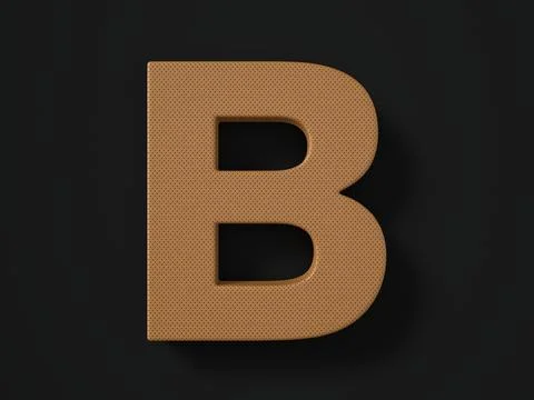 Perforated leather letter B Stock Illustration