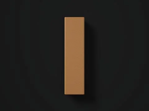 Perforated leather letter I Stock Illustration