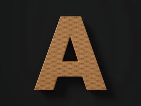 Perforated leather letter A Stock Illustration