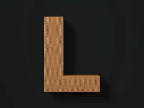 Perforated leather letter L Stock Illustration