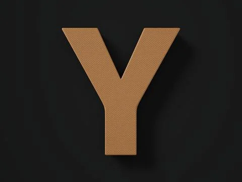 Perforated leather letter Y Stock Illustration