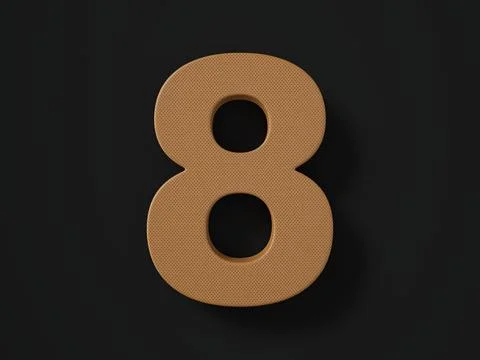 Perforated leather number eight Stock Illustration