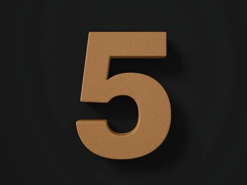 Perforated leather number five Stock Illustration