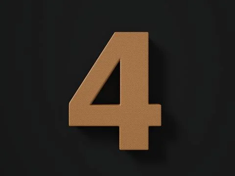 Perforated leather number four Stock Illustration