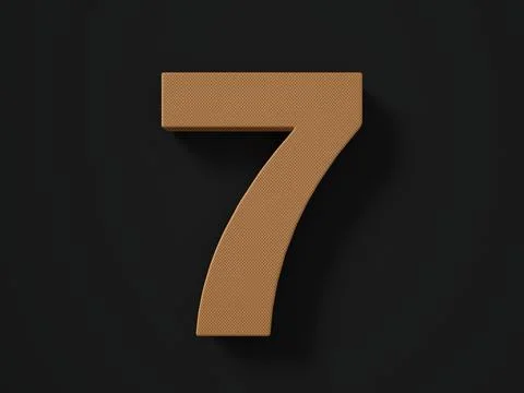 Perforated leather number seven Stock Illustration
