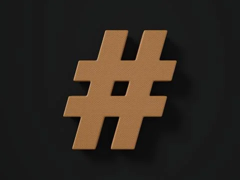 Perforated leather number symbol Stock Illustration