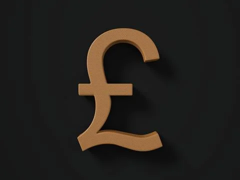 Perforated leather pound symbol Stock Illustration