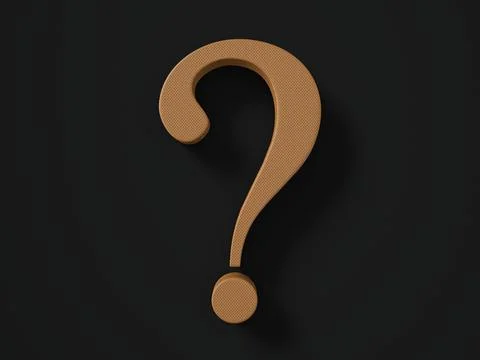 Perforated leather question symbol Stock Illustration
