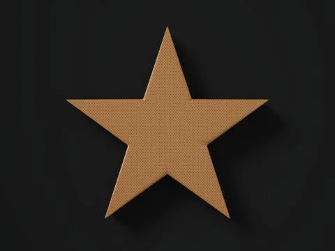 Perforated leather star symbol Stock Illustration