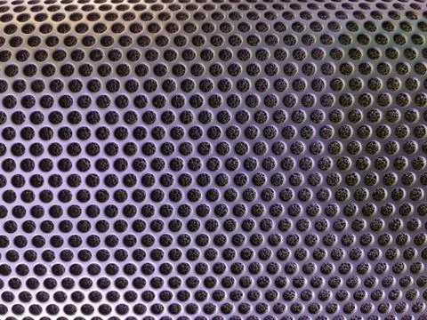 Perforated Metal Cover of Audio Speaker Foto stock