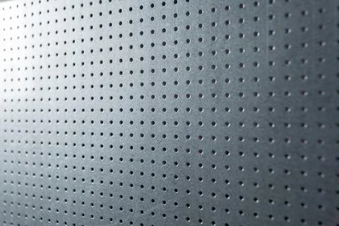 Perforated metal sheet, texture with round holes Stock Illustration