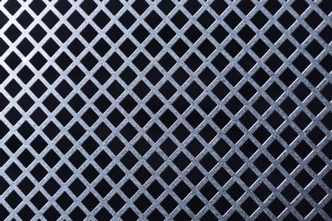 Perforated metal sheet, texture with square holes Stock Illustration