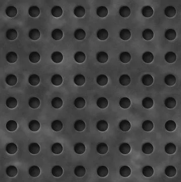 Perforated Metal Texture with Dark Circular Hole Pattern Stock Photos