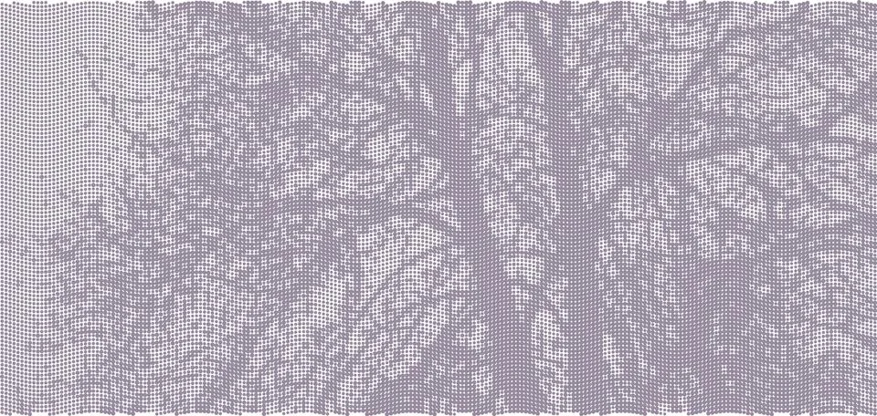 Perforated panel. Image of a tree made with dots. Abstract halftone background Stock Illustration