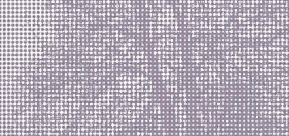 Perforated panel. Image of a tree made with dots. Abstract halftone background Stock Illustration