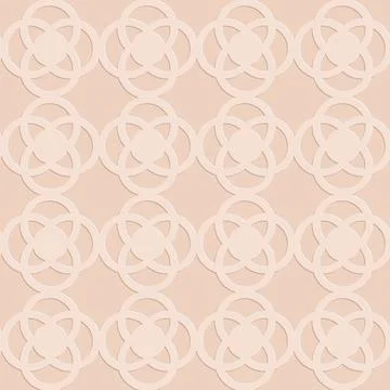 Perforated seamless pattern on beige background, Arabic arabesque style in .. Illustrazione stock