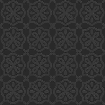 Perforated seamless pattern on dark gray background, Arabic arabesque style i Stock Illustration