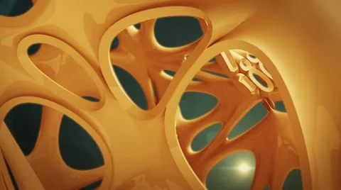 Perforated spinning sphere Stock Footage 41203964