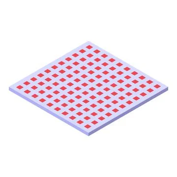 Perforated surface with square holes forming a grid pattern Illustrazione stock