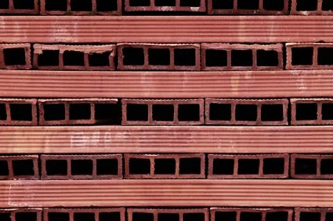 Perforated terracotta bricks Stock Photos