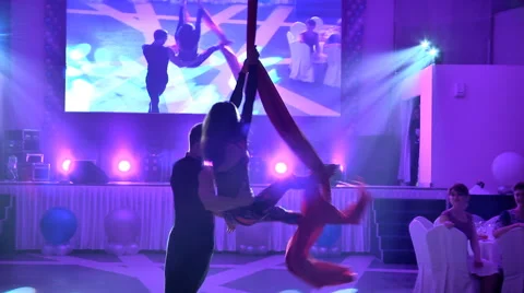 Performance aerialists Stock Footage 50582174