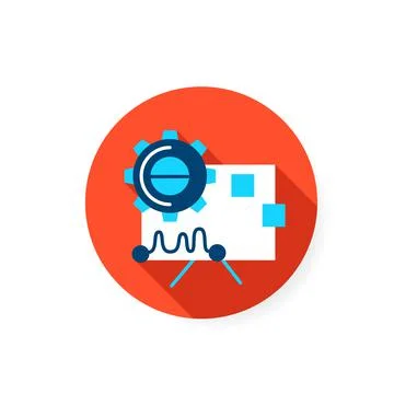 Performance analysis flat icon. Color illustration イラスト素材