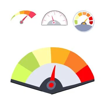 Performance and speed indicators measuring business progress 스톡 일러스트
