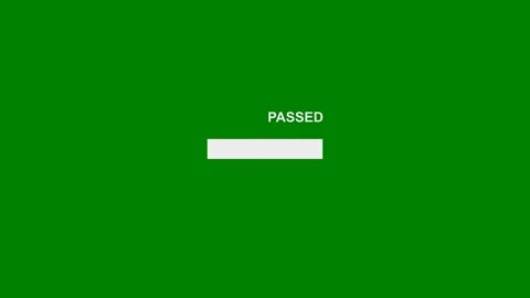 Performance and Test concept - Passed - Green Screen, 7.5% gray, Arial Font Stock Footage 332637433
