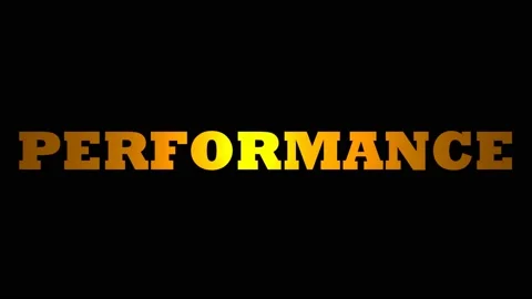 Performance Animated Tag Word on black background. Stock Footage 224785314