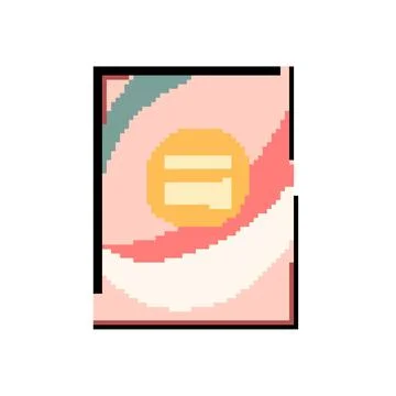Performance annual report pixel art vector illustration Stock Illustration