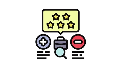 Performance appraisal business process color icon animation Video stock 326110605