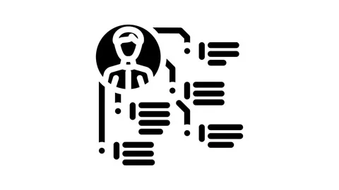 Performance appraisal business process glyph icon animation Stock Footage 326740194