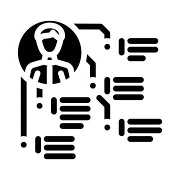 Performance appraisal business process glyph icon vector illustration Illustrazione stock