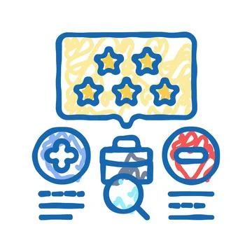 Performance appraisal business process icon doodle illustration Illustrazione stock