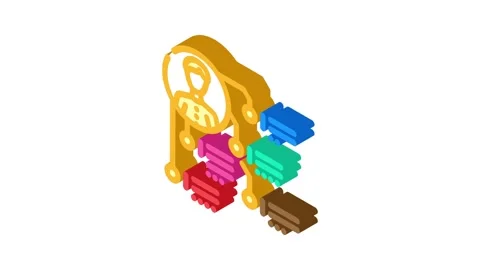 Performance appraisal business process isometric icon animation Stock Footage 327285367